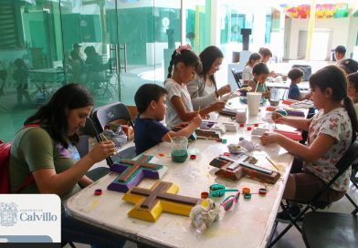 Viven Jueves Santo con actividades culturales y talleres en Santa Cruz, Calvillo
