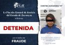 Detienen en Jalisco a mujer con orden de aprehensión por fraude en Zacatecas
