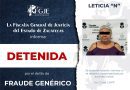 FGJEZ cumplimenta orden de aprehensión por fraude con apoyo de autoridades de Jalisco