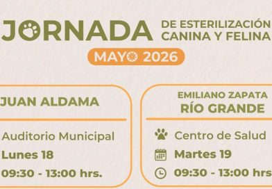 Esterilizará Gobierno de Zacatecas mascotas, de manera gratuita, en Juan Aldama y Río Grande
