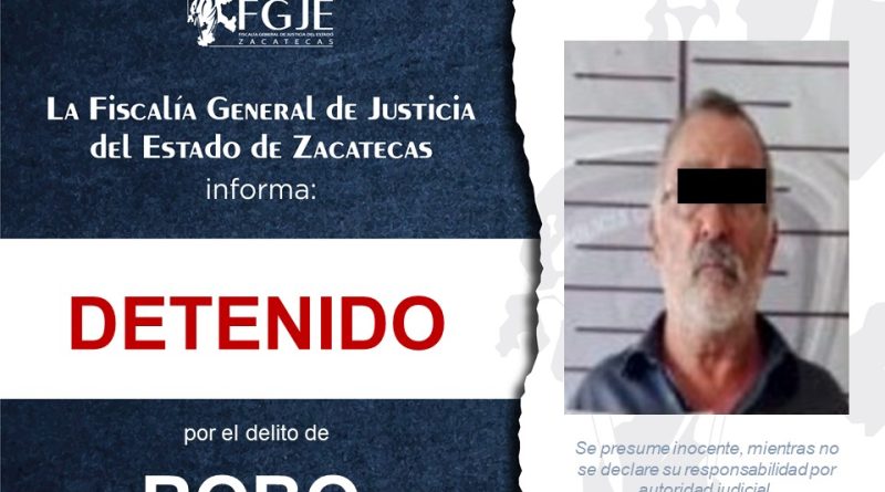 Detienen en Jalpa a hombre por robo; FGJEZ cumplimenta 10 órdenes de aprehensión y una comparecencia