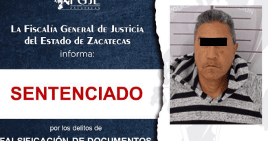 Sentencian a más de 9 años de prisión a hombre por delitos patrimoniales en Fresnillo