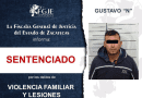 Obtiene FGJEZ sentencia condenatoria por violencia familiar y lesiones