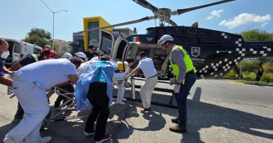 Traslada SSP vía aérea a menor lesionado para recibir atención médica especializada