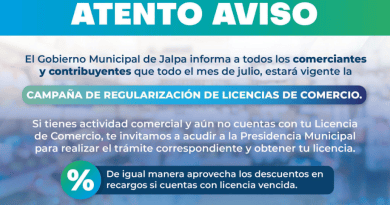 Comerciantes de Jalpa podrán regularizar licencias durante julio