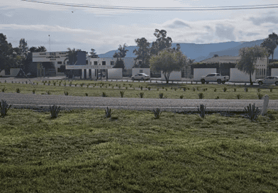 Mejoran imagen urbana en acceso sur de Jalpa, entre la Unidad Deportiva y el Campus UAZ