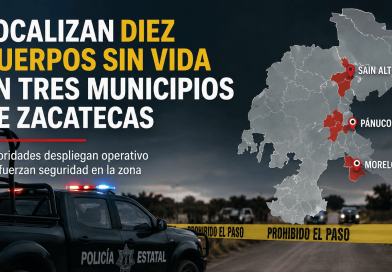 Localizan diez cuerpos sin vida en tres municipios de Zacatecas; despliegan operativo de seguridad