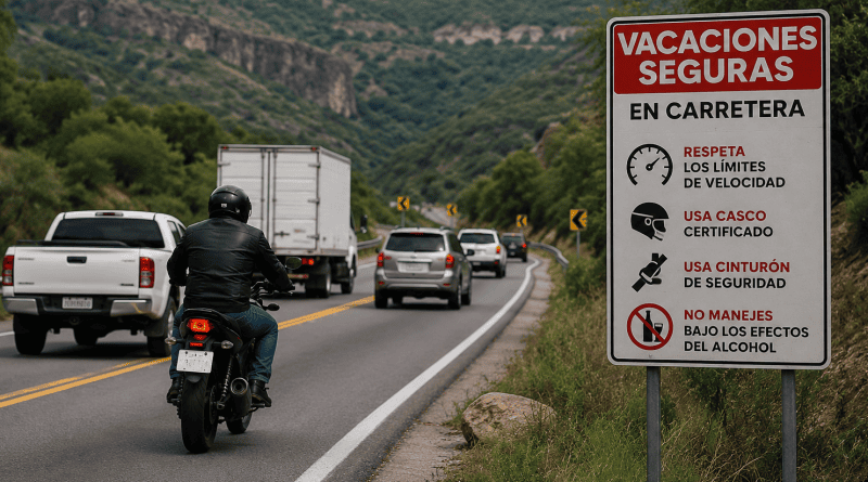 Vacaciones elevan el riesgo vial: carretera 54 y motociclistas, focos de atención en el sur