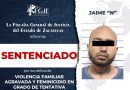 Sentencian a más de 15 años de prisión a hombre por tentativa de feminicidio en Guadalupe
