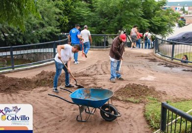 Mejoran parque de la colonia López Mateos con jornada de limpieza y pintura