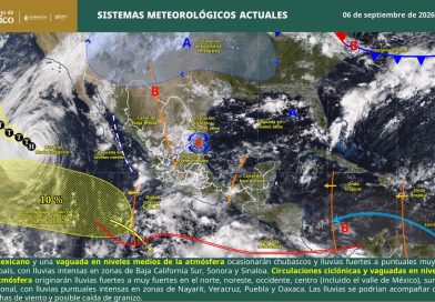 Alertan gobiernos de México y Zacatecas sobre lluvias muy fuertes en territorio estatal