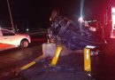 Conductor resulta lesionado tras volcadura en la carretera federal 45, a la altura de Osiris